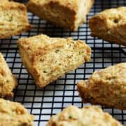 savory scones on a cooling rack