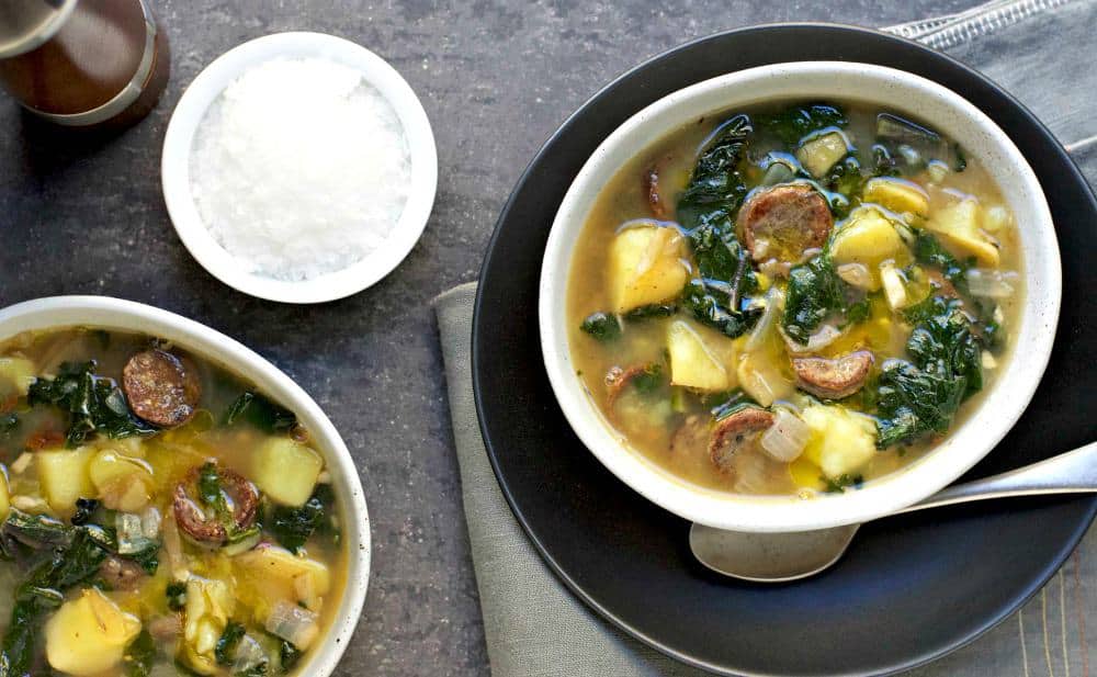 Traditional Portuguese Caldo Verde Soup