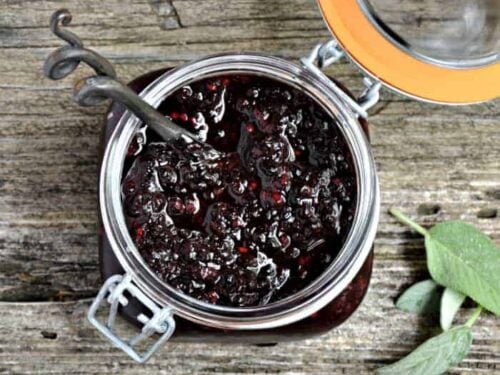 Blackberry Sage and Lime Freezer Jam - Pinch and Swirl