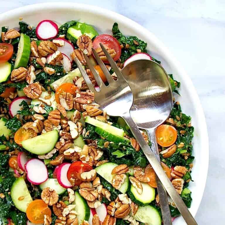 Summer Farro Salad (Loaded with crunchy veggies!) Pinch and Swirl
