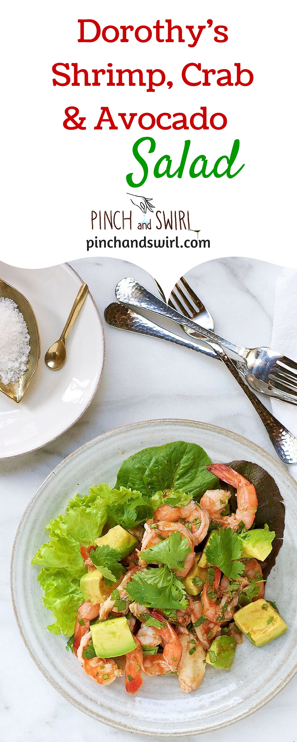 Dorothys Shrimp Crab and Avocado Salad - the perfect partner to everything you'll be grilling this summer! #salad #healthyrecipes #avocado #seafood #shrimp #appetizers