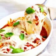 Serving Baked Italian Meatballs