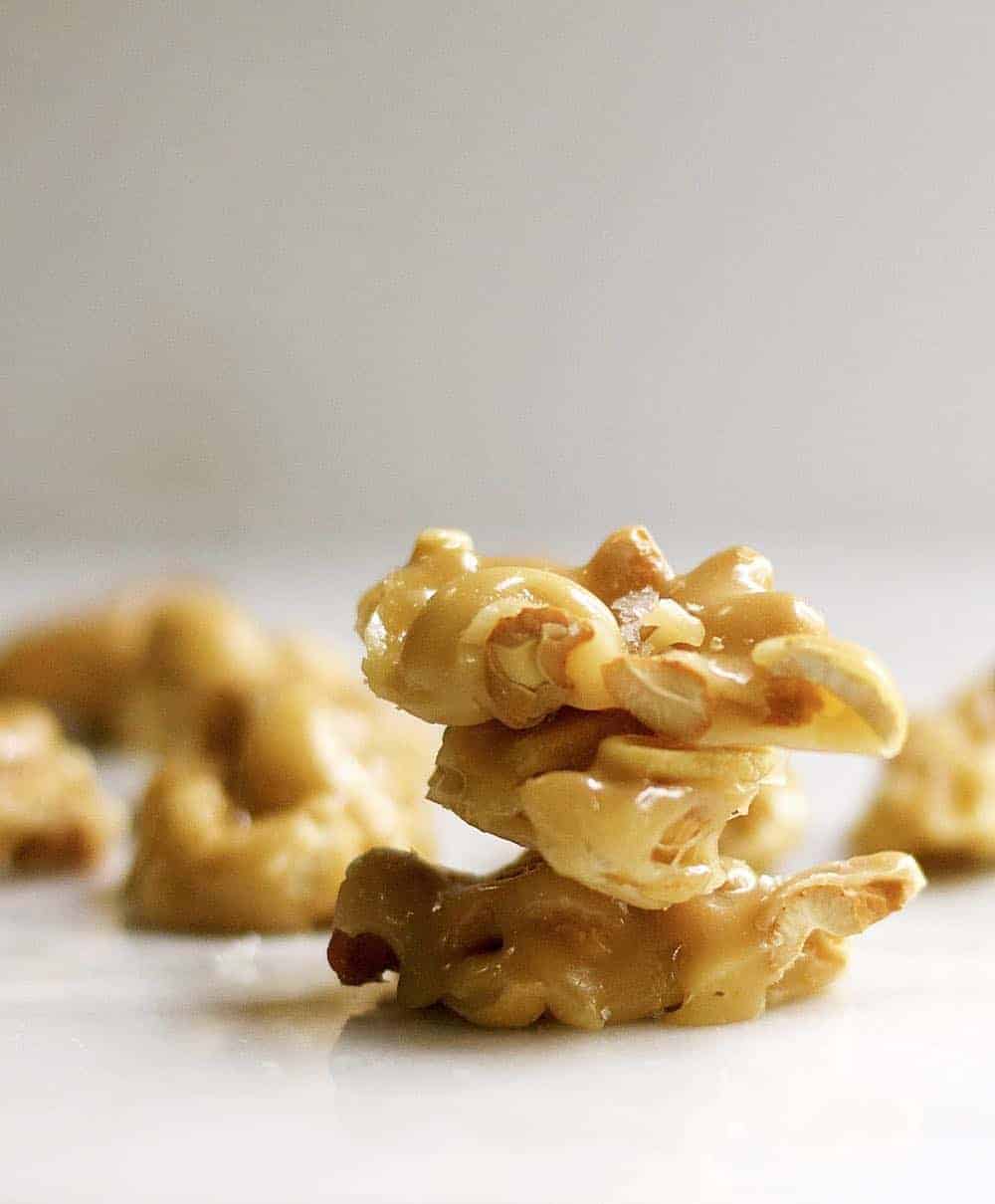 easy salted double cashew brittle pinch and swirl