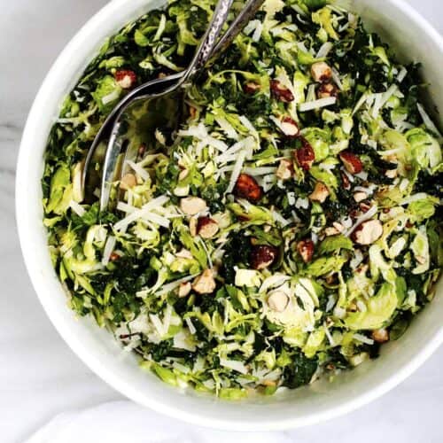 Kale and Brussels Sprout Salad Pinch and Swirl