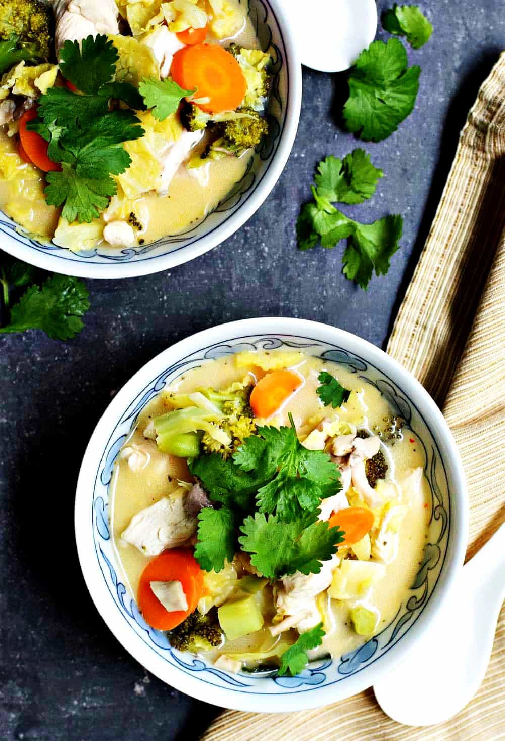 Tom Kha Gai (Thai Coconut Chicken Soup) - Pinch and Swirl