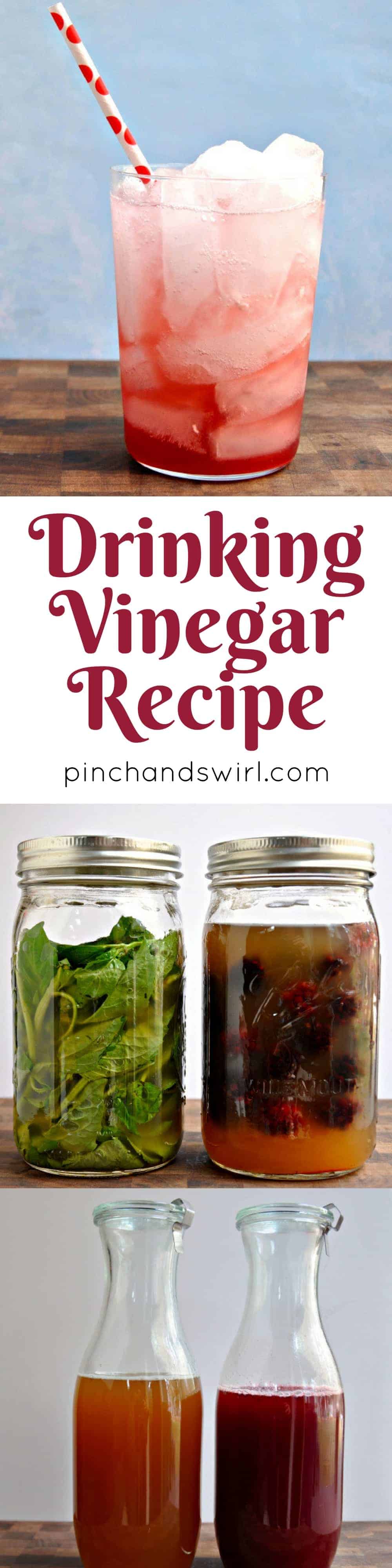 Homemade Drinking Vinegars Basil & Marionberry Pinch and Swirl