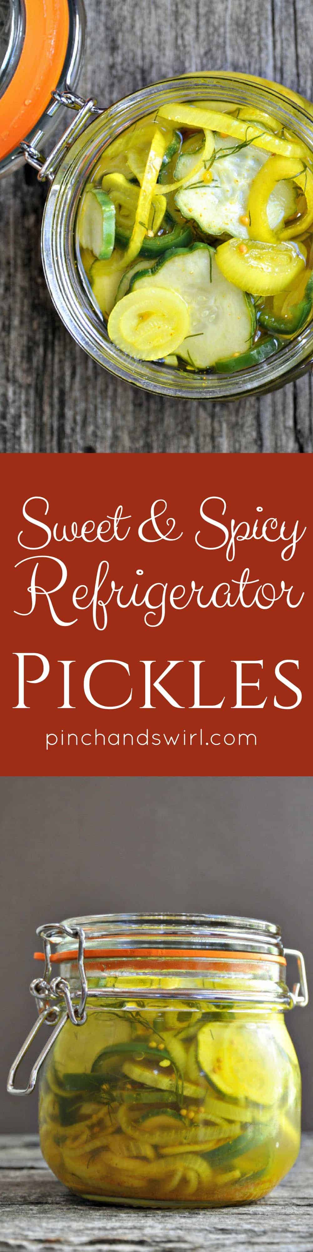 Easy Sweet and Spicy Bread & Butter Pickles Pinch and Swirl