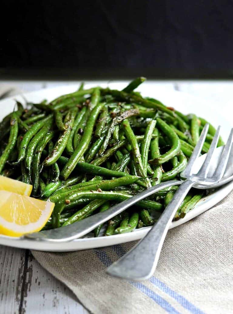 Grilled Green Beans Pinch and Swirl