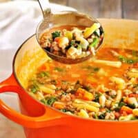 Pasta_e_Fagioli being served from a ladle