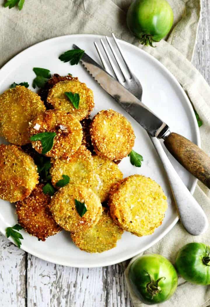Easy Fried Green Tomatoes Recipe Pinch and Swirl