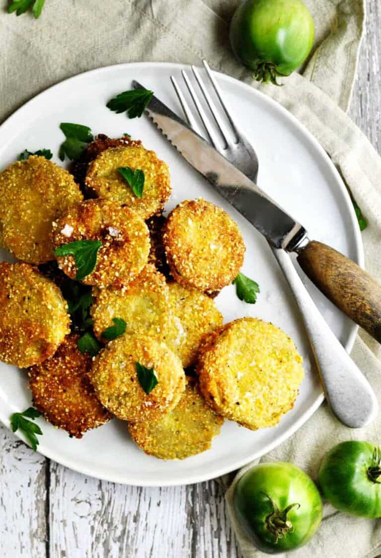 Easy Fried Green Tomatoes Recipe Pinch and Swirl