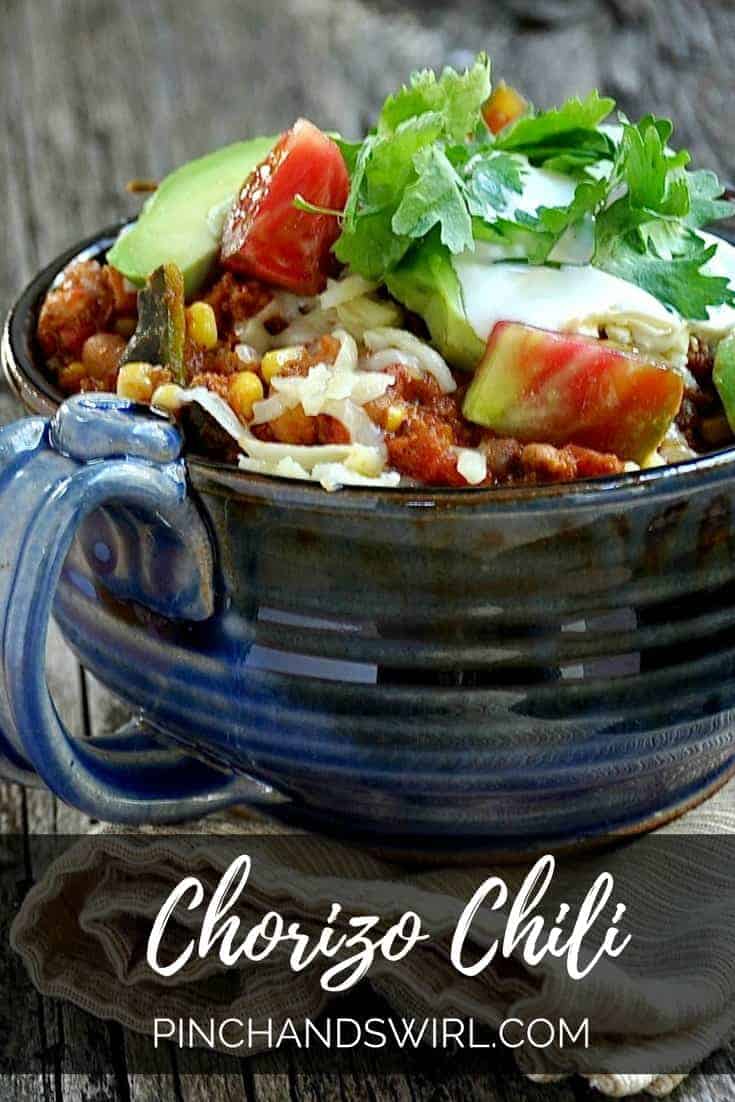 Easy Chorizo Chili Recipe - Pinch and Swirl