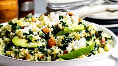 Delicious Kale And Quinoa Salad Pinch And Swirl