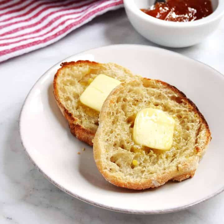 English Muffin Breakfast Sandwich with Bacon Fried Egg and Cheddar