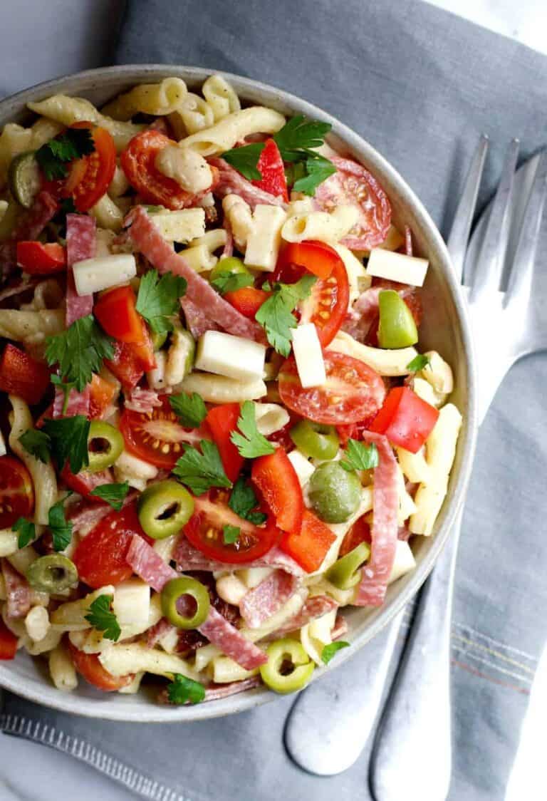 Italian Pasta Salad Pinch and Swirl