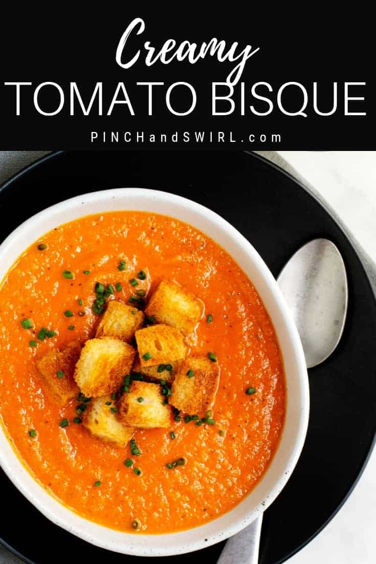 Easy Creamy Tomato Bisque Pinch and Swirl