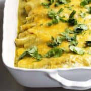 Green Chile Chicken Enchiladas
