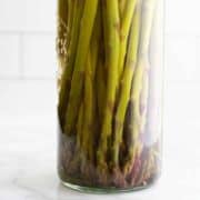 Pickled Asparagus in a glass jar