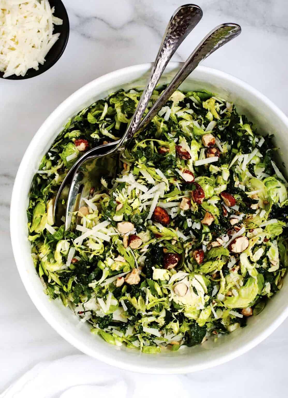 Kale and Brussels Sprout Salad Pinch and Swirl