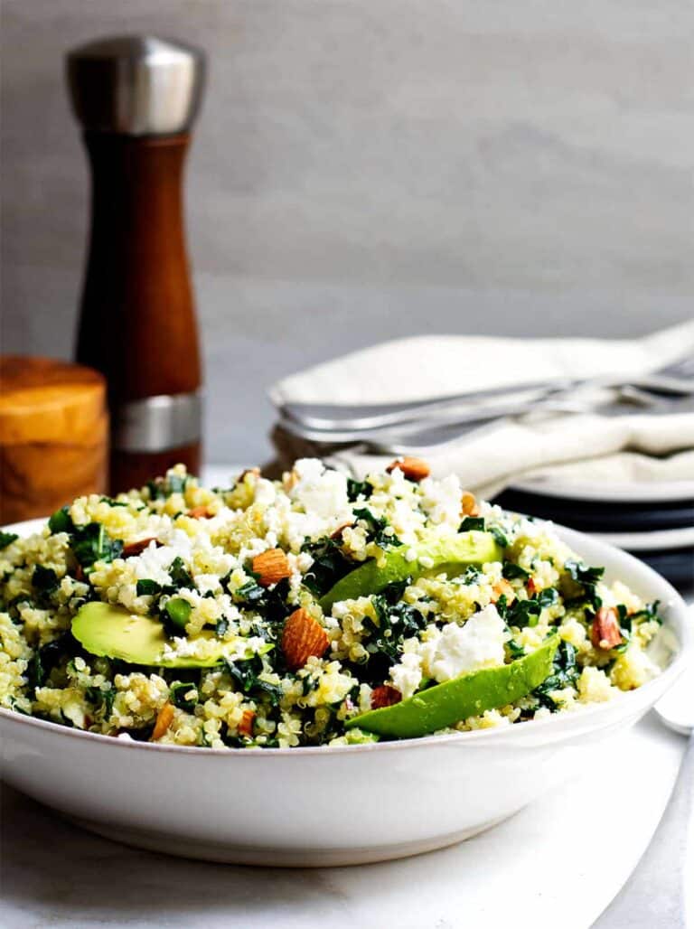 Delicious Kale and Quinoa Salad Pinch and Swirl