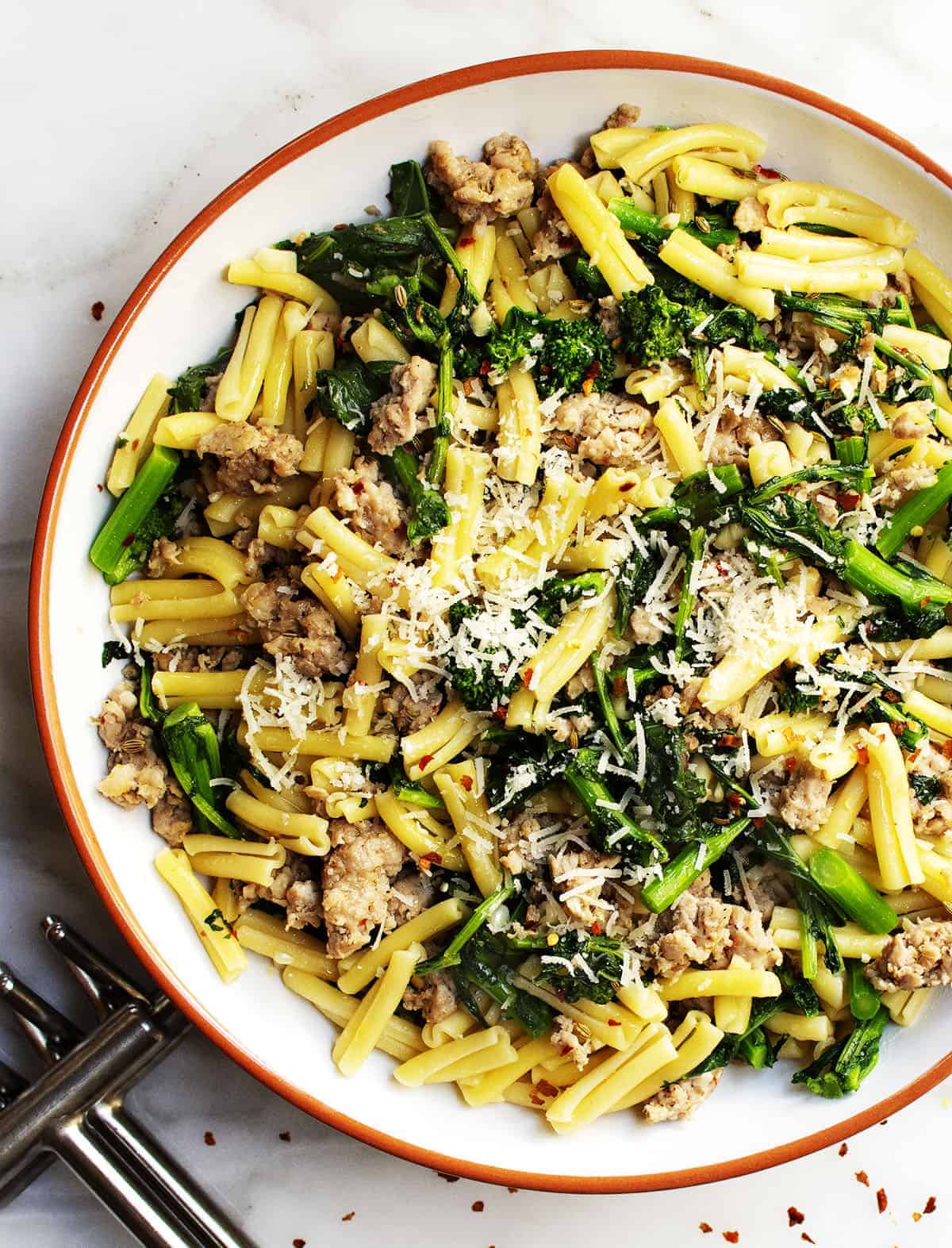 Broccoli rabe sausage deals pasta