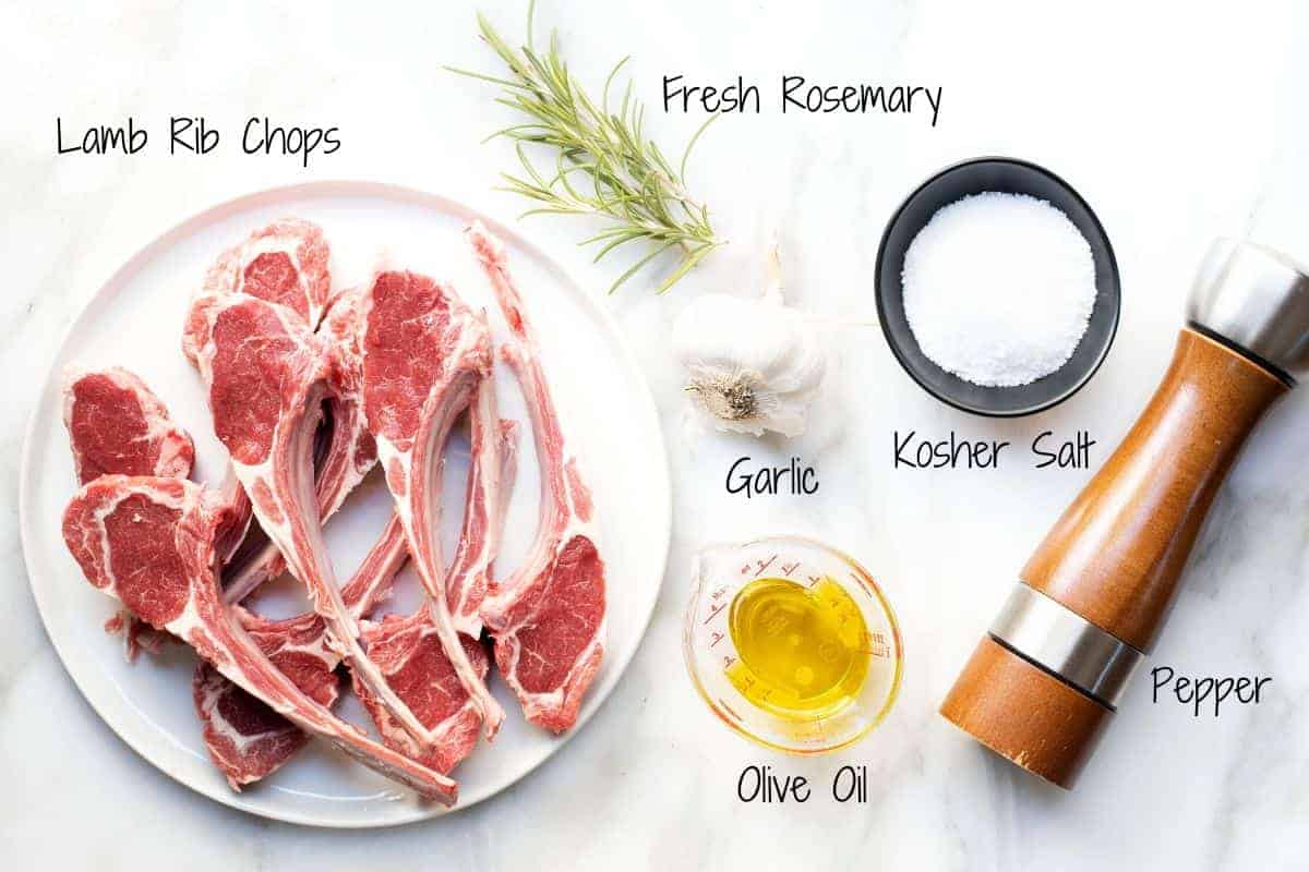 Pan Fried Lamb Chops With Garlic And Rosemary Pinch And Swirl