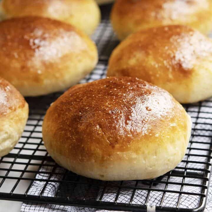 Easy Brioche Bun Recipe (No Knead) Pinch and Swirl