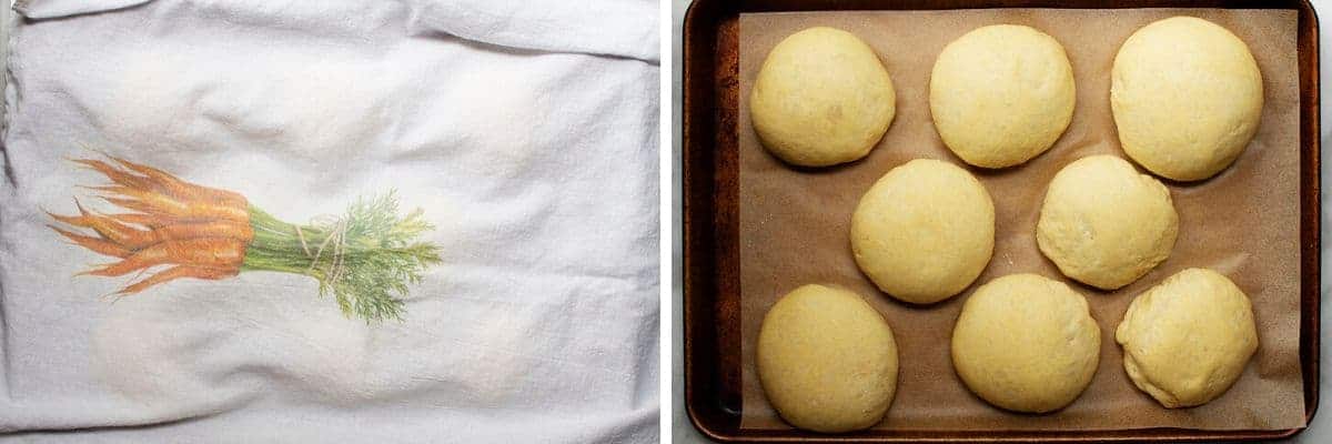 letting brioche bun dough rise