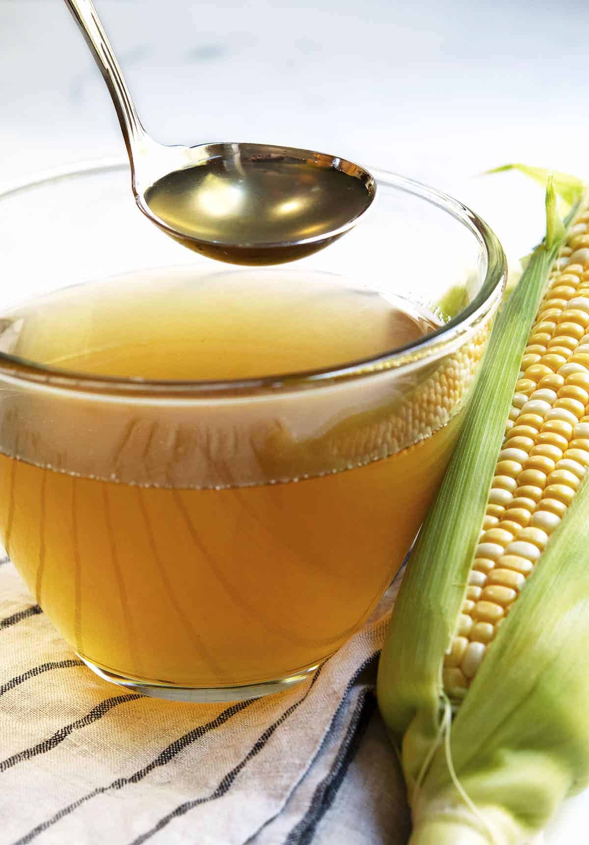 Easy Corn Stock Recipe (Corn Broth) - Pinch and Swirl