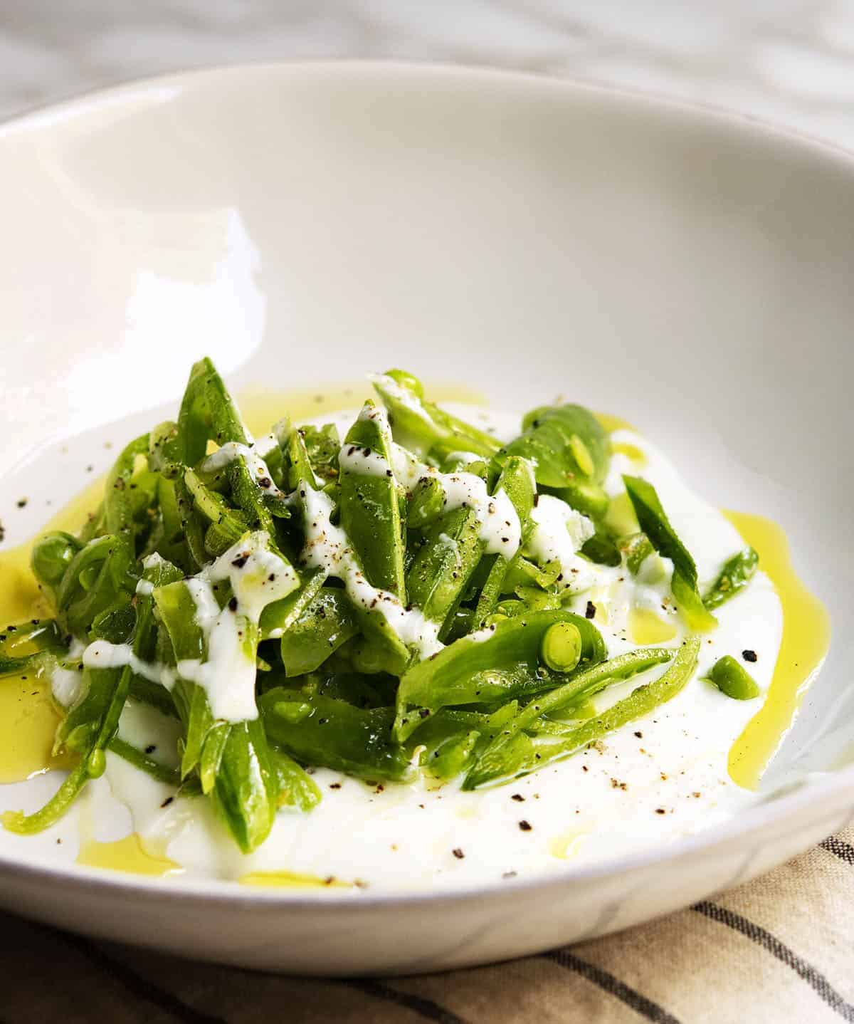 Snap Pea Salad with Zesty Lemon Vinaigrette - Minimalist Baker Recipes