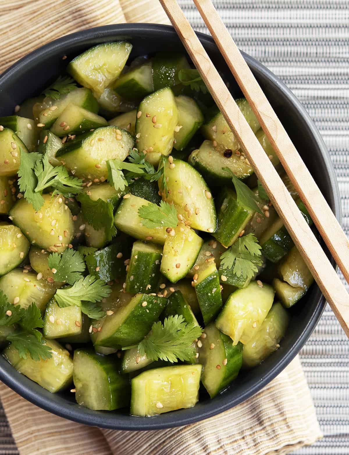 Chinese Cucumber Salad (Smashed Cucumber Salad) - Pinch and Swirl