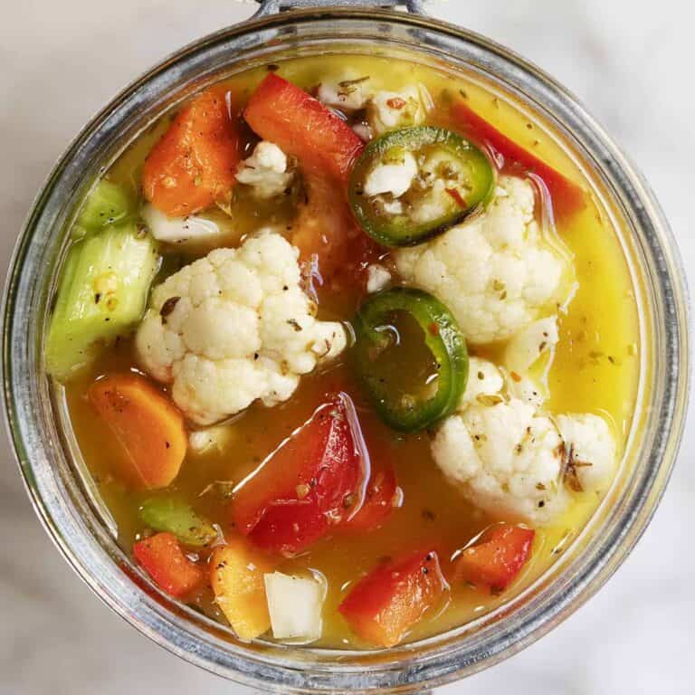 Easy Giardiniera Recipe (No cooking required!) Pinch and Swirl
