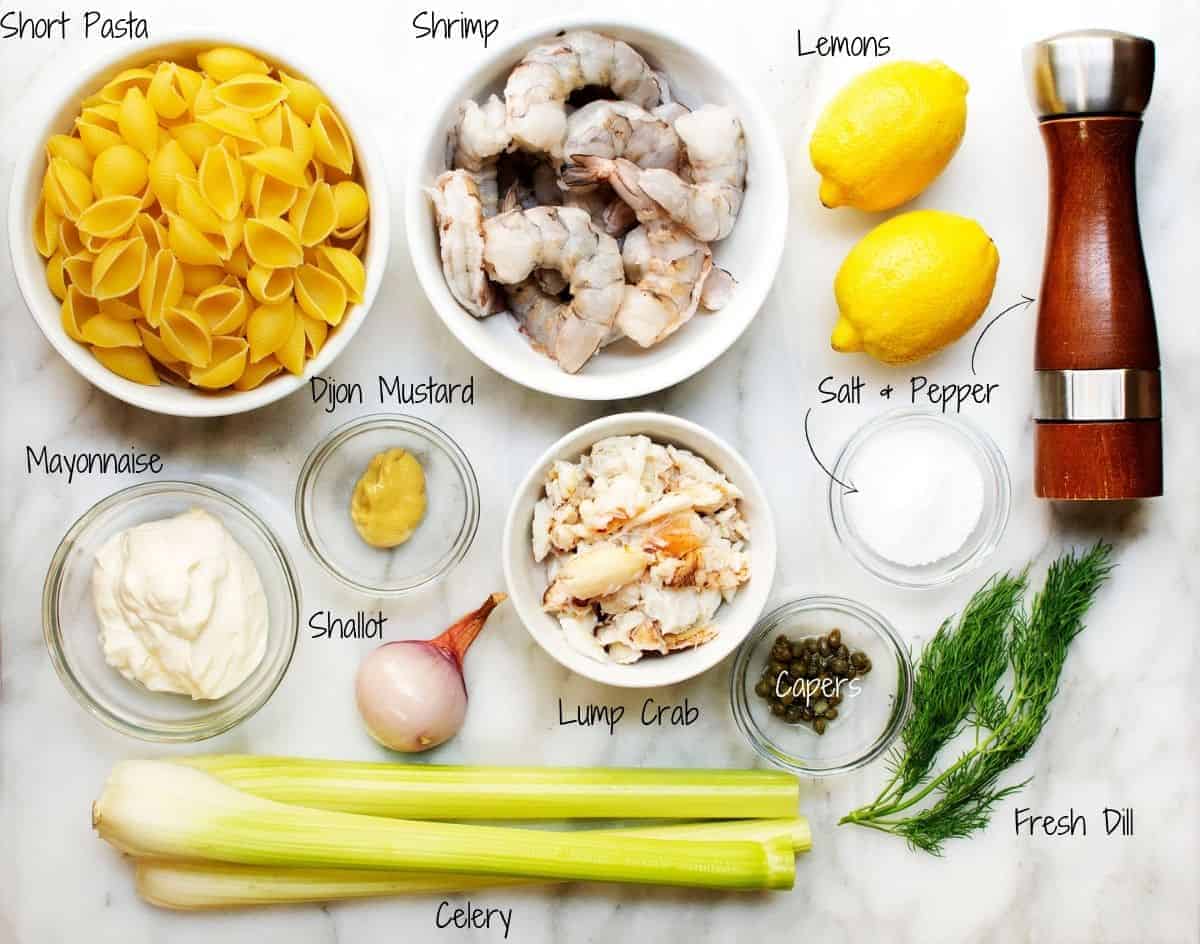 Easy Seafood Pasta Salad Pinch And Swirl