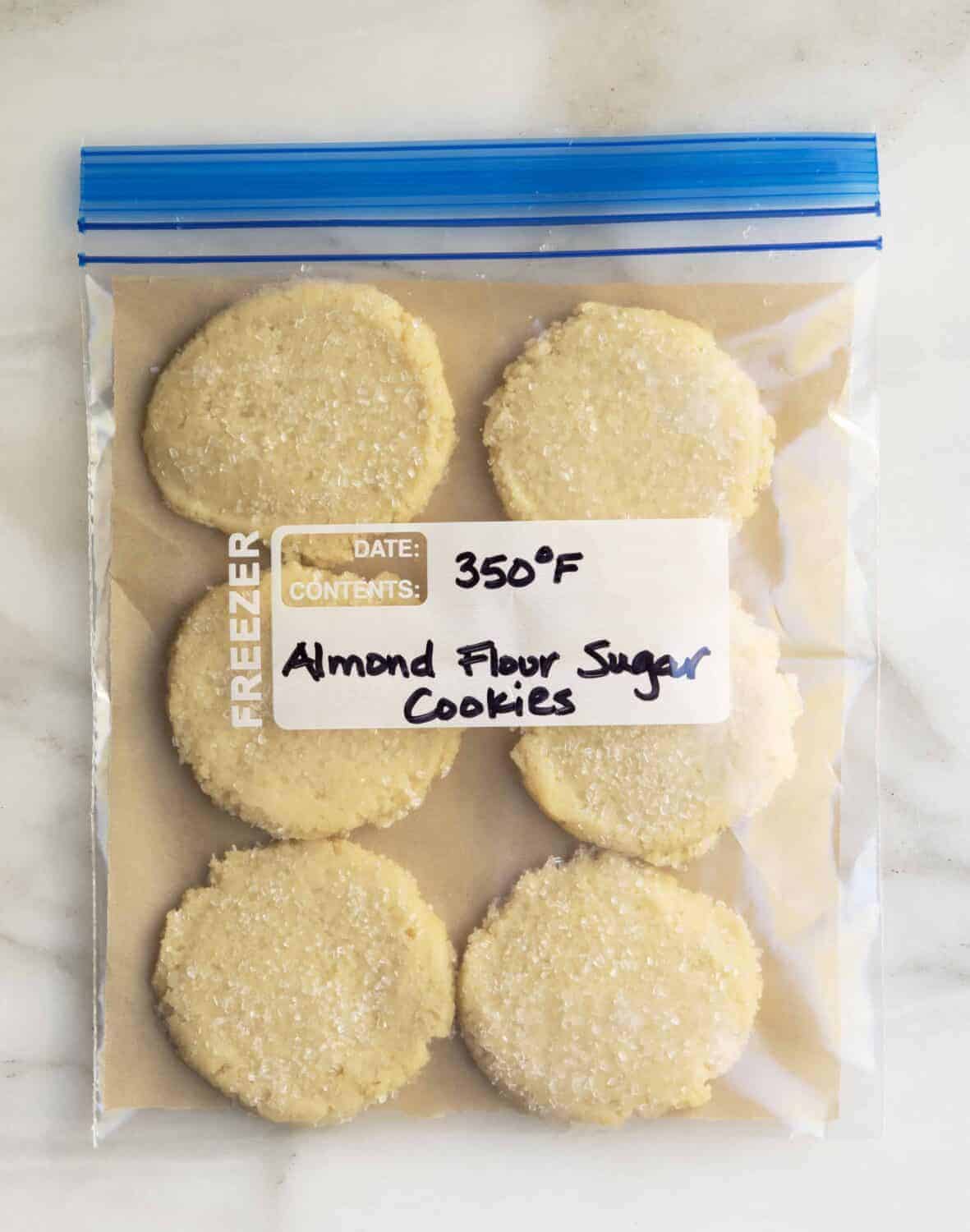 portioned raw cookie dough ready to freeze