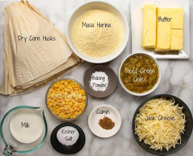 Vegetarian Tamales with Green Chile and Cheese Pinch and Swirl