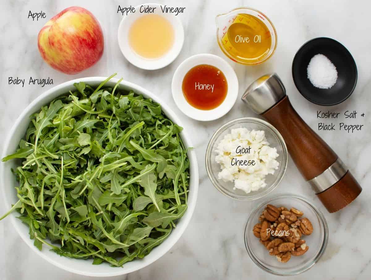 Apple Pecan Arugula Salad