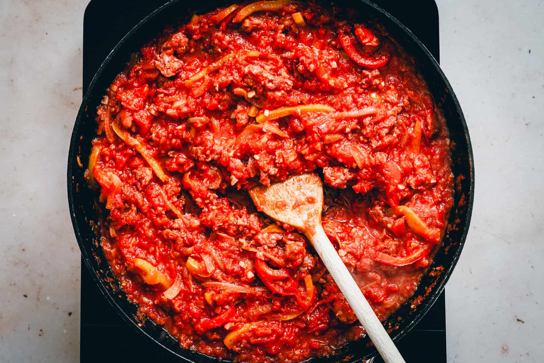 Sausage and Peppers Pasta Pinch and Swirl