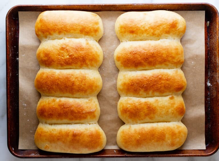 Brioche Hot Dog Buns (No knead!) Pinch and Swirl