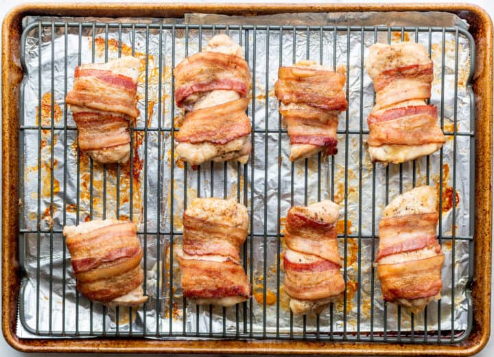 Bacon Wrapped Chicken Thighs (Quick and easy!) Pinch and Swirl
