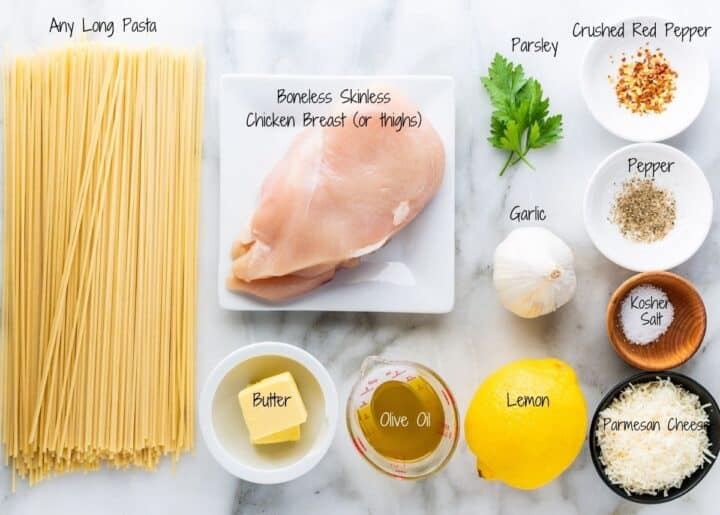 Lemon Garlic Chicken Pasta (30 minute meal!) Pinch and Swirl