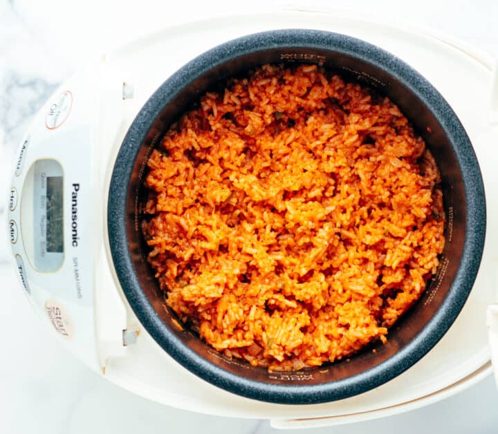 Rice Cooker Mexican Rice Pinch and Swirl