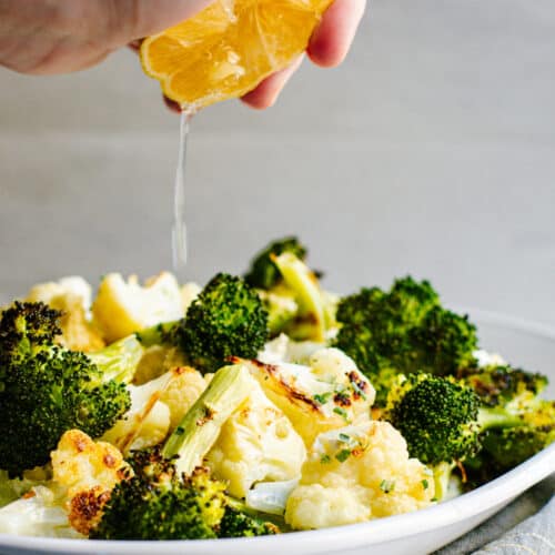 Roasted Broccoli and Cauliflower Pinch and Swirl