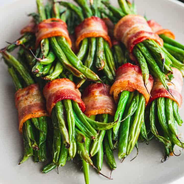 Bacon Wrapped Green Beans Pinch and Swirl