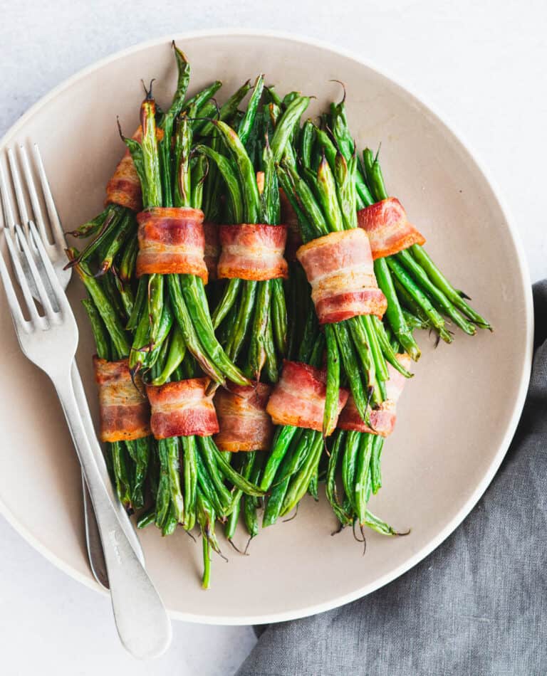 Bacon Wrapped Green Beans Pinch and Swirl