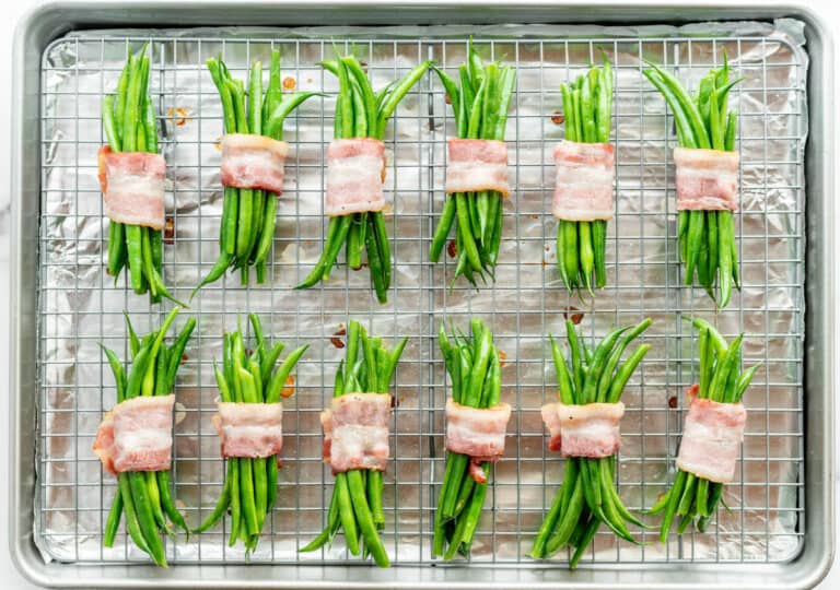 Bacon Wrapped Green Beans Pinch and Swirl