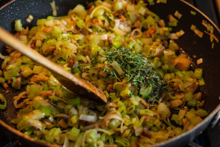 Sourdough Stuffing Recipe (Crisp Edges, Never Soggy) - Pinch and Swirl