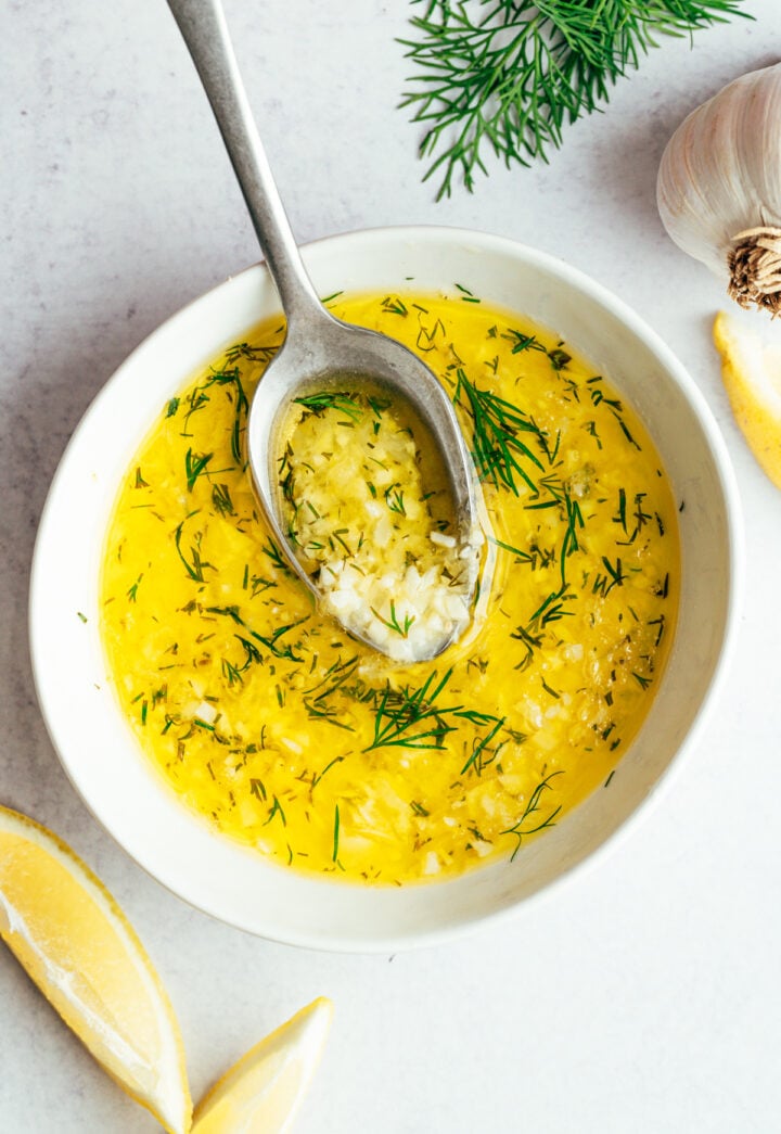 Garlic Butter Sauce for Seafood Pinch and Swirl