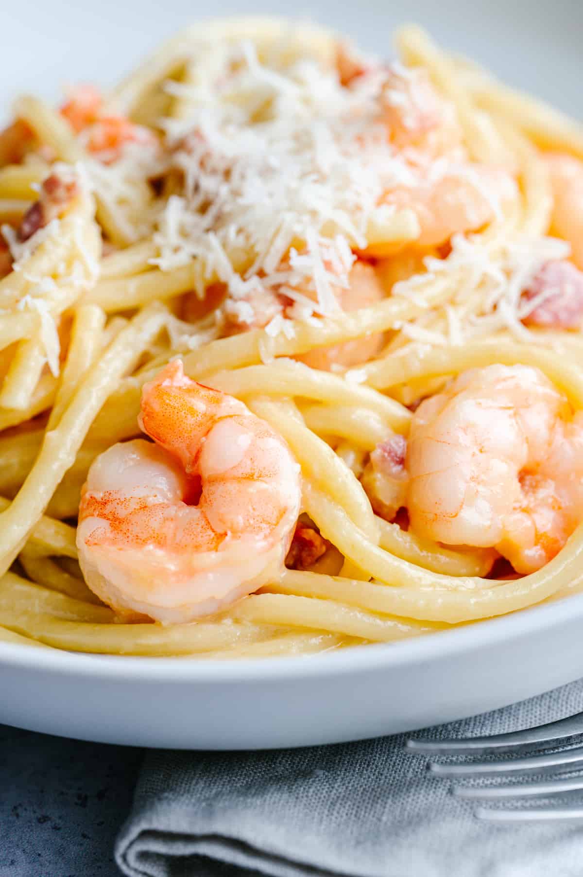 Shrimp Carbonara (No-Fail Method!) - Pinch and Swirl