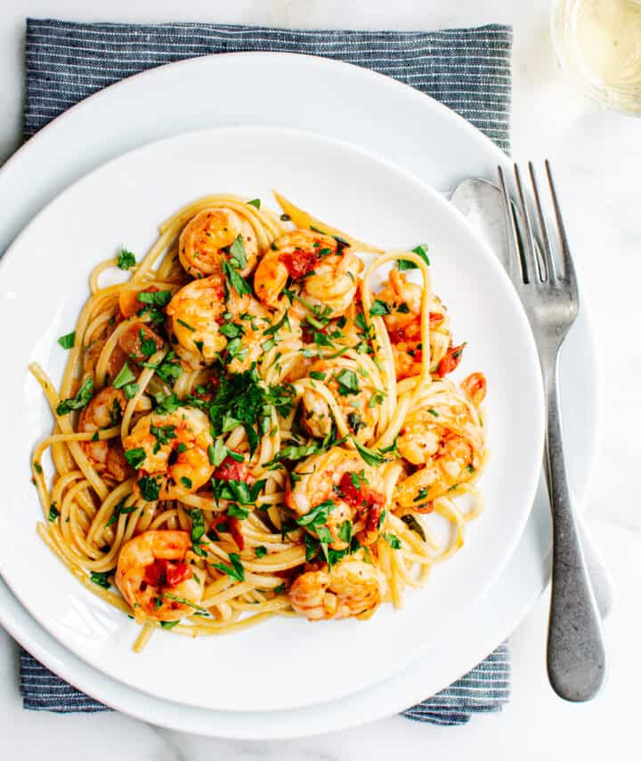 Easy Shrimp Fra Diavolo Pinch and Swirl
