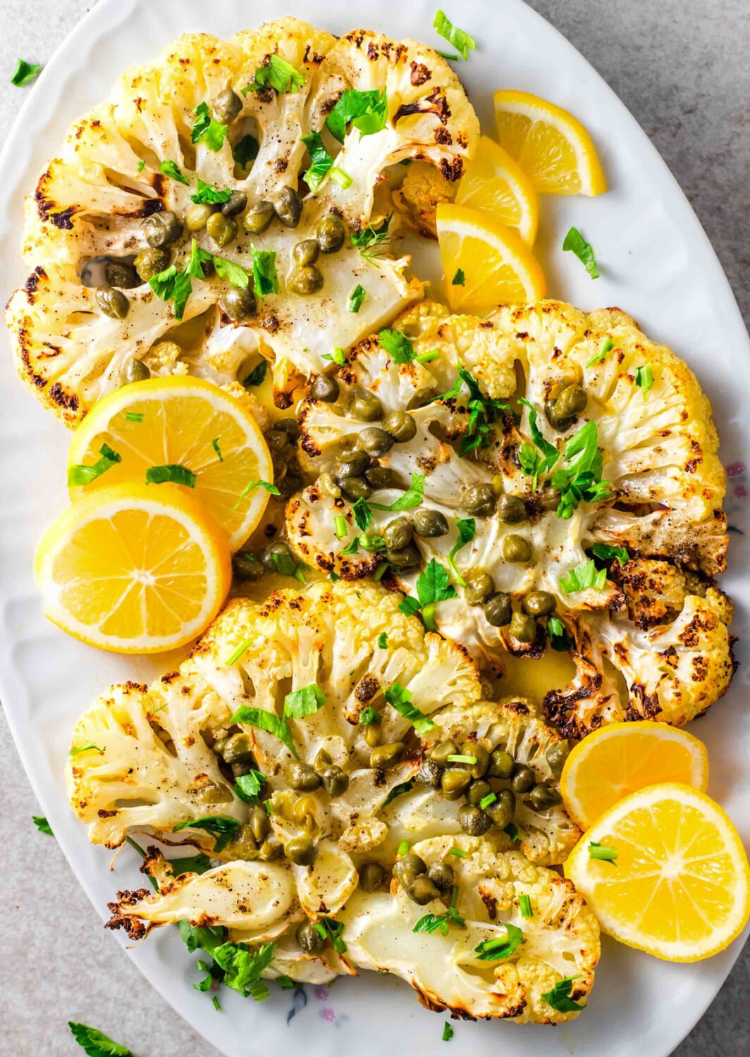 Cauliflower Piccata (Made in the oven!) Pinch and Swirl
